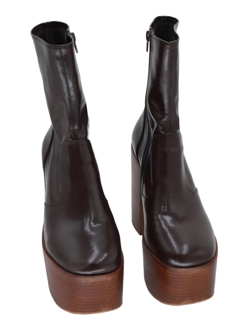 JEFFREY CAMPBELL Mexique Brown Platform Boots Size 10